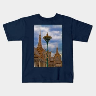 Cambodia. Phnom Pehn. Royal Palace. The throne hall. Detail. Kids T-Shirt